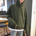 Mock Two-piece Pocketed Hoodie