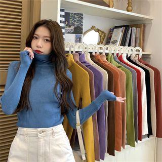 High-waist Ribbed Knit Top