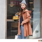 Tie-waist Hooded Trench Jacket