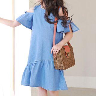 Family Matching Cutout Ruffled Dress