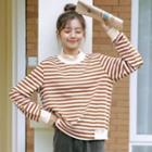 Striped Pullover Brown - One Size