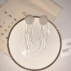 Faux Crystal Fringed Earring 1 Pair - Earring - Faux Crystal - White - One Size