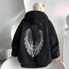 Wing Embroidered Zip Hoodie