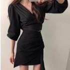 3/4-sleeve Blouse / A-line Skirt