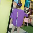 Tie-back Elbow-sleeve T-shirt