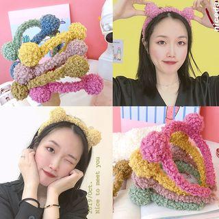 Bear Ear Fleece Face Wash Headband