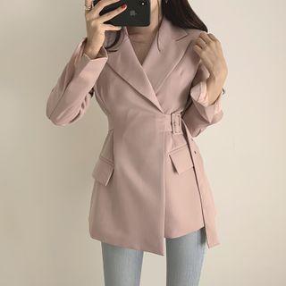 Open Front Tie-waist Blazer