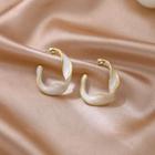 Ring Hollow Earring White - One Size