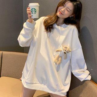 Bear Plush-accent Sweatshirt