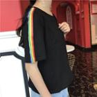 Short-sleeve Rainbow Panel T-shirt