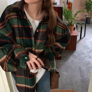 Plaid Jacket Green & Black - One Size