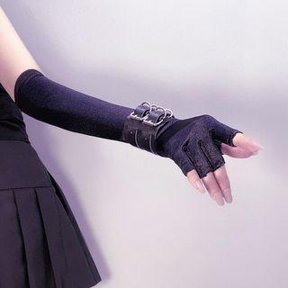 Mitt Plain Sleeve Guards / Leatherette Bracelet / Set