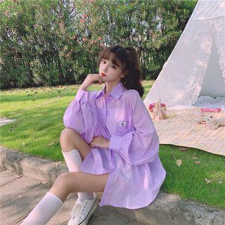 Oversized Shirt Light Purple - One Size