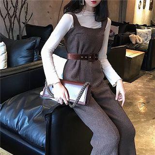Knit Jumper Pants With Belt