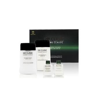3w Clinic - Homme Classic Skin Set: Skin (150ml + 35ml) + Lotion (150ml + 35ml) 4 Pcs