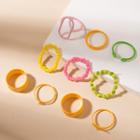 Ring Set R015-01 - Set - Pink & Yellow - One Size