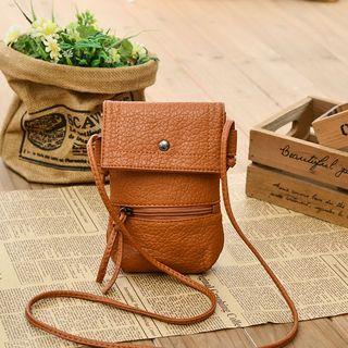 Faux Leather Shoulder Pouch