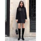 Round-neck Corduroy Minidress