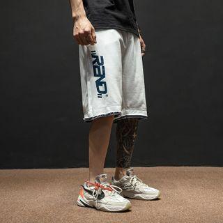 Mock Two-piece Cotton Shorts