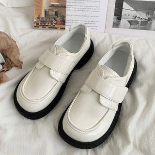 Adhesive Strap Platform Loafers