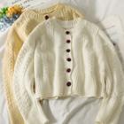 Slim-fit Cable-knit Cardigan