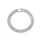 Fashion And Elegant Geometric Circle Cubic Zirconia Bracelet 19cm Silver - One Size