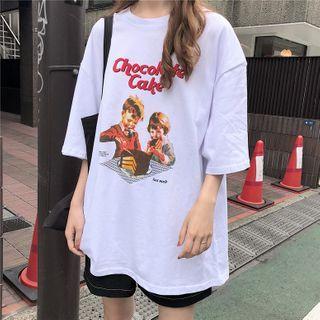 Short-sleeve Children Print T-shirt