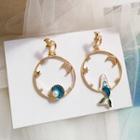 Non-matching Mermaid & Shell Hoop Earring