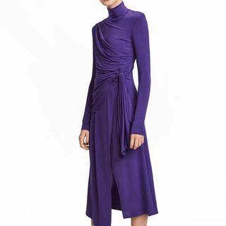 Long-sleeve Tie-side Dress