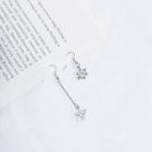 Asymmetric Snowflake Drop Earring 1 Pair Hook Earring - Non-matching - One Size