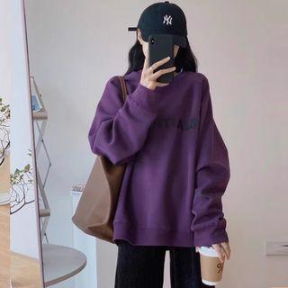 Lettering Sweatshirt / Leggings / Set