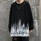 Chained Flame Print Sweatshirt (various Designs)