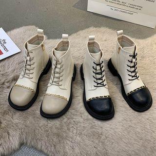 Two Tone Short Boots
