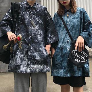 Tie Dye 3/4-sleeve Shirt