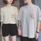 Couple Matching Elbow-sleeve Character T-shirt / Shorts