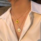 Floral Necklace Gold - One Size