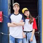 Couple Raglan-sleeve Colored T-shirt
