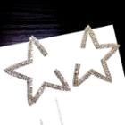 Rhinestone Star Statement Earring Gold - One Size