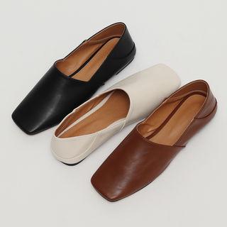 Square-toe Foldable Loafers