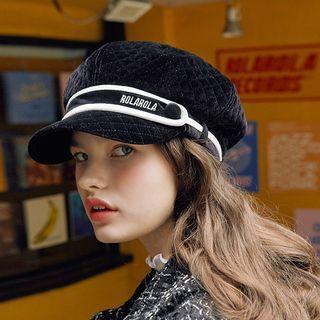 Velvet Quilted Cap Black - One Size