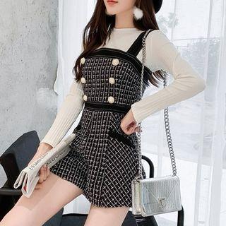 Long-sleeve T-shirt / Tweed Jumper Shorts / Set