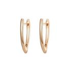 Simple And Fashion Plated Rose Gold Geometric Earrings Rose Gold - One Size