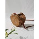 Rattan Tambourine Shoulder Bag Brown - One Size