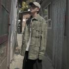 Front-pocket Camouflage Button Jacket