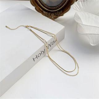 Alloy Layered Chain Necklace