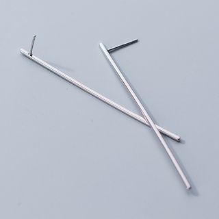925 Sterling Silver Bar Drop Earring As Shown In Figure - One Size
