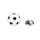 Fashion Simple Football Shape Brooch Silver - One Size
