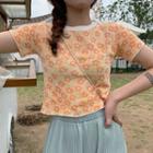 Small Flower Cropped Top