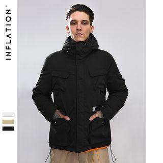 Multi-pocket Hooded Down Coat