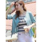 Single-button Tab-sleeve Jacket